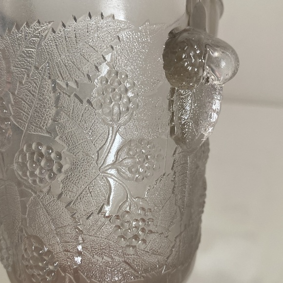 Antique EAPG Hobbs Brockunier Clear Glass Spooner ca 1870 blackberry pattern - Picture 8 of 16